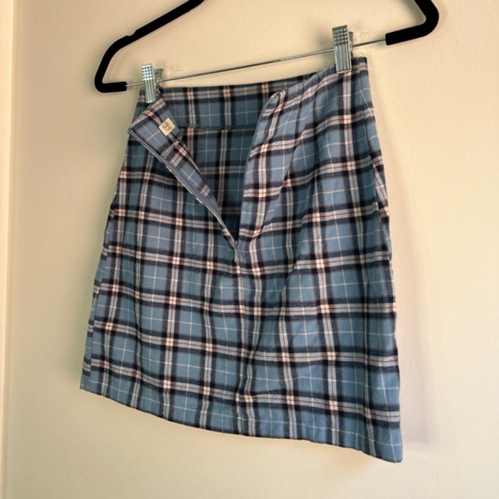 VINTAGE plaid‎ mini skirt - Picture 3 of 5